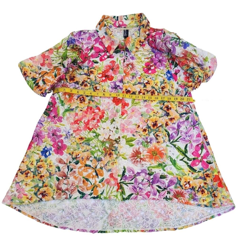 Women's Berek Garden Floral Lace Jacket Tunic Top Coverup, Size‎ XL - Picture 8 of 14
